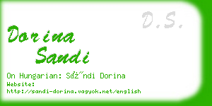 dorina sandi business card